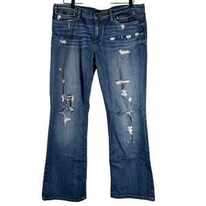 Joes Womens Provocateur Boot Cut Jeans Distressed Stretch Med Wash Mid Rise 32